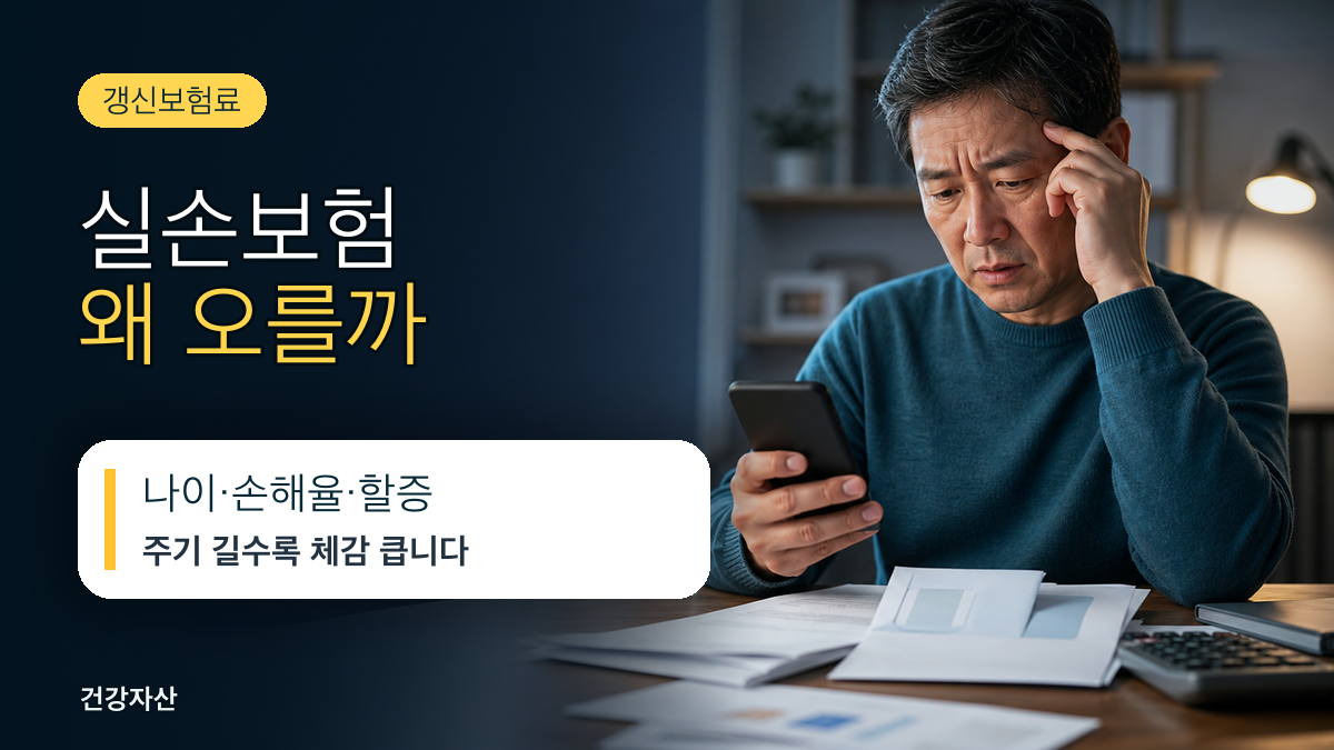 실손보험 갱신할 때마다 보험료가 오르는 이유, 갱신주기의 함정