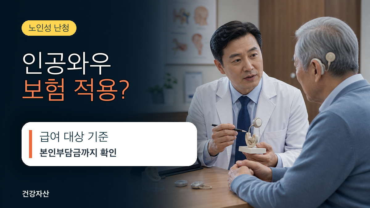 노인성 난청도 인공와우 건강보험 급여, 대상과 본인부담금