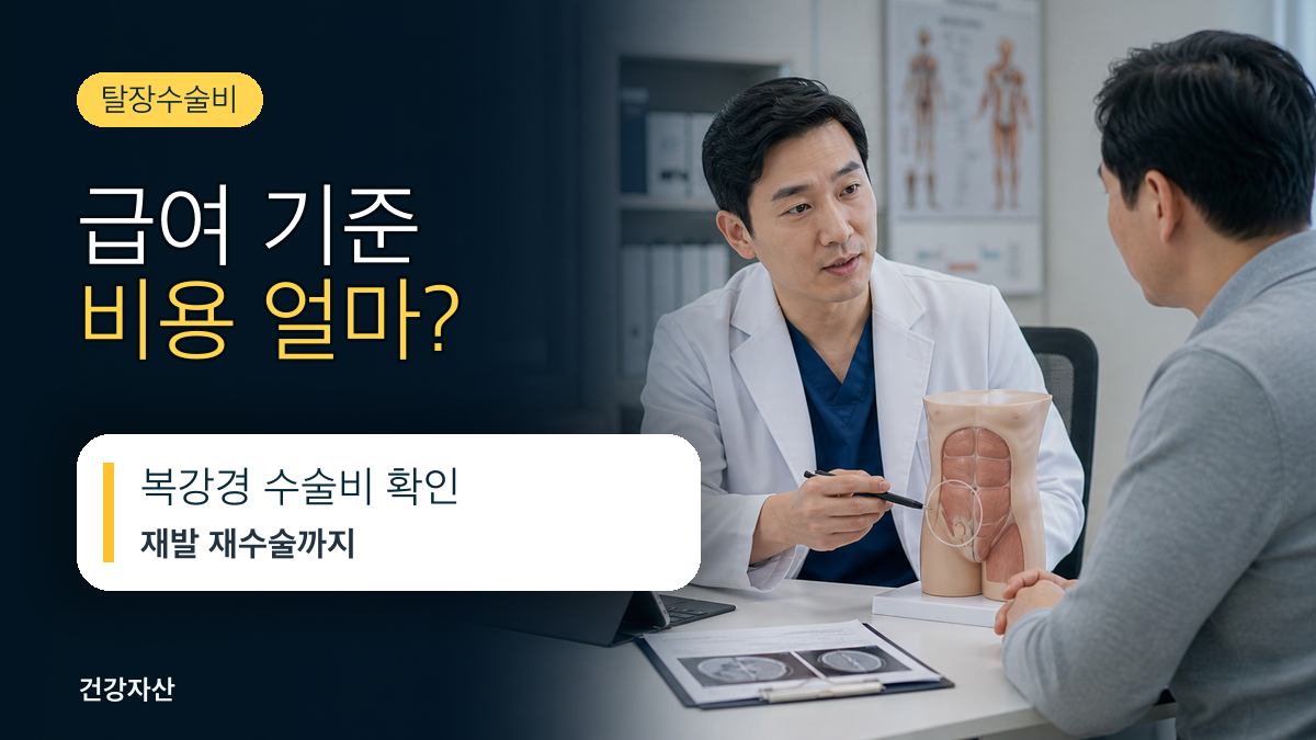 탈장수술비, 급여 기준과 재발 시 재수술 비용