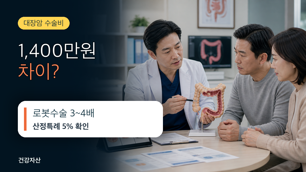 대장암 수술비, 개복·복강경·로봇수술 비용 비교