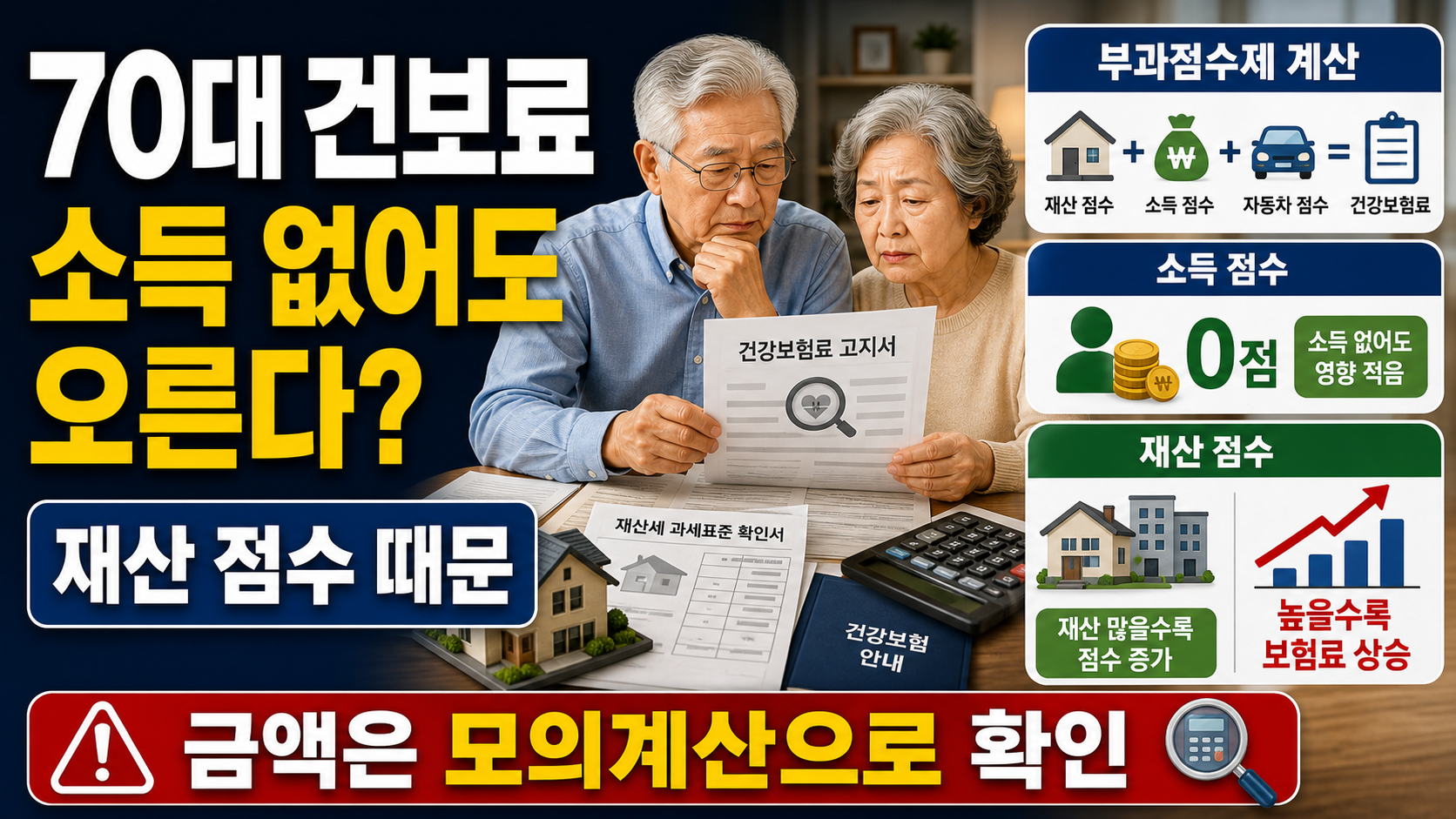 70대 이상 건강보험료, 소득 없어도 재산 때문에 오르는 이유