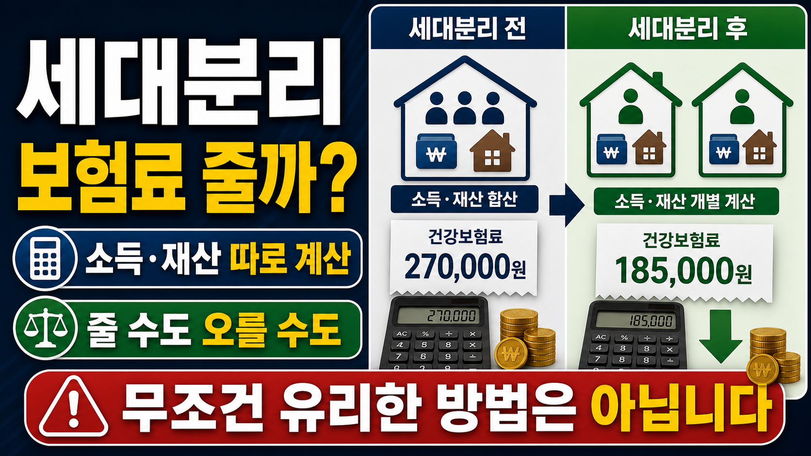 지역가입자 세대분리, 보험료가 줄어드는 진짜 이유