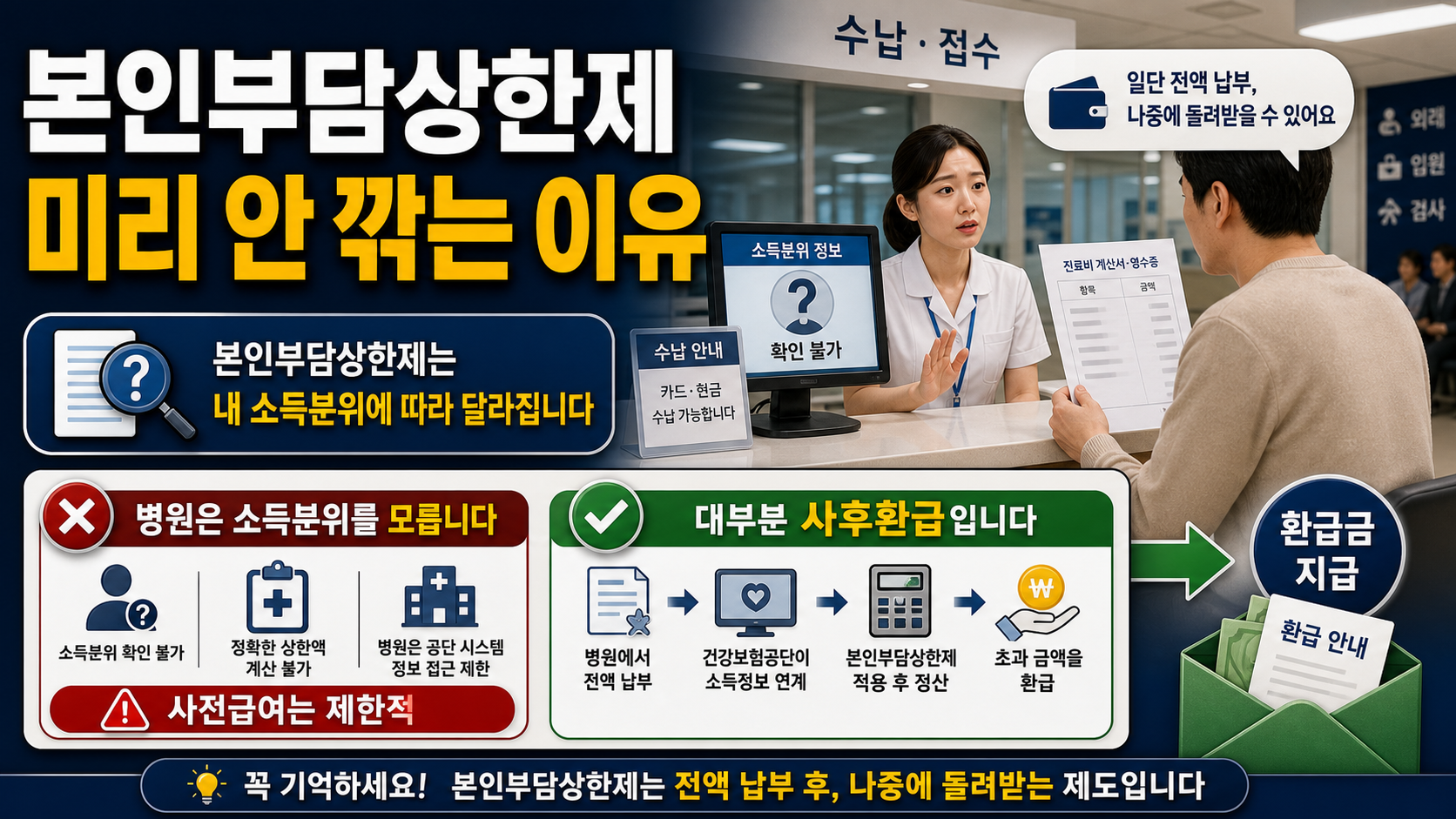 본인부담상한제 사전급여, 병원에서 미리 안 받는 이유 썸네일