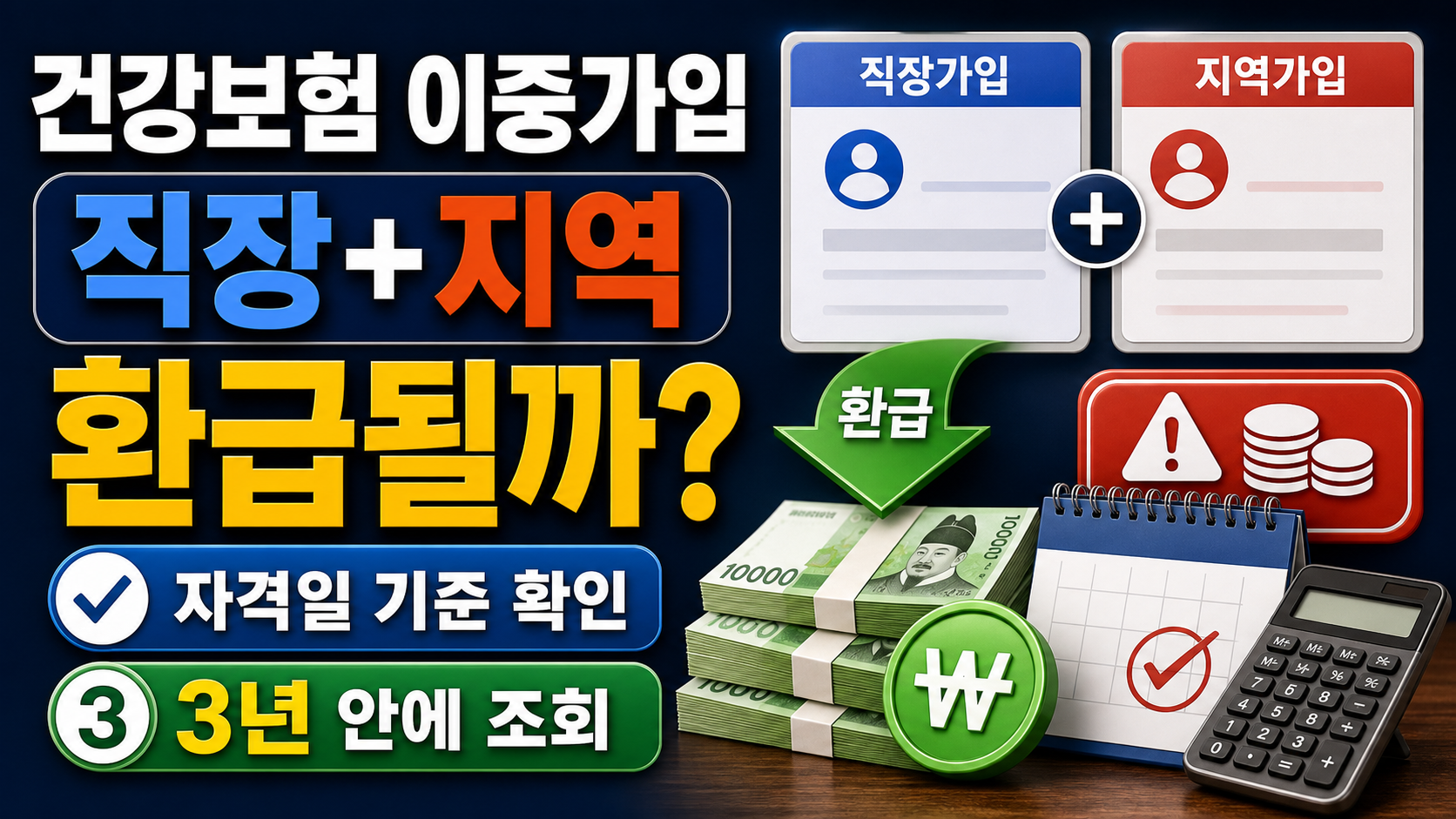 건강보험 이중가입(직장+지역) 확인법, 환급받을 수 있을까