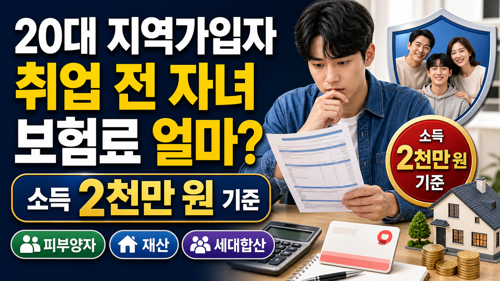 20대 지역가입자 건강보험료, 취업 전 자녀는 얼마나 나올까