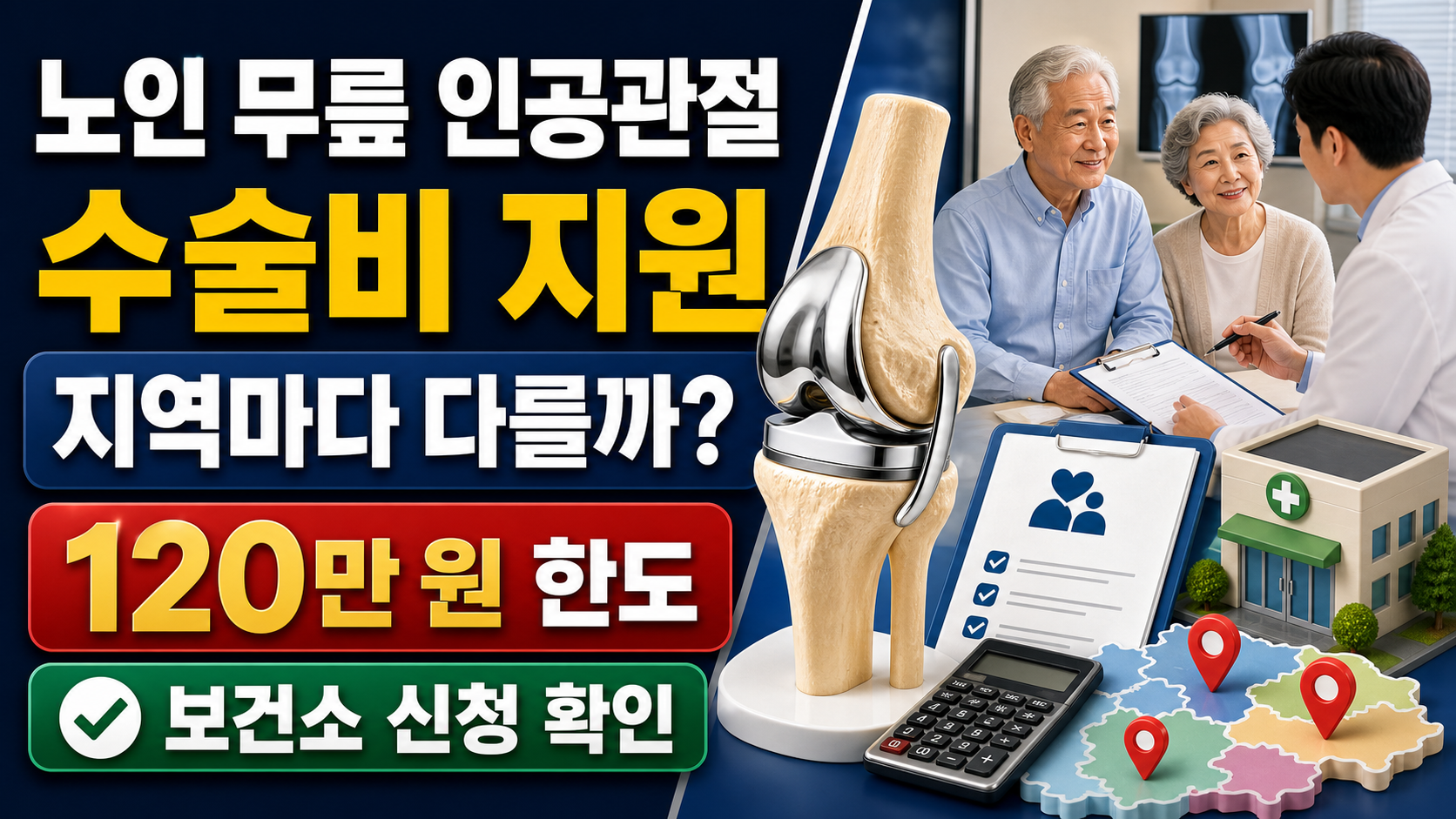 노인 무릎 인공관절 수술비 지원, 지역마다 얼마나 다를까