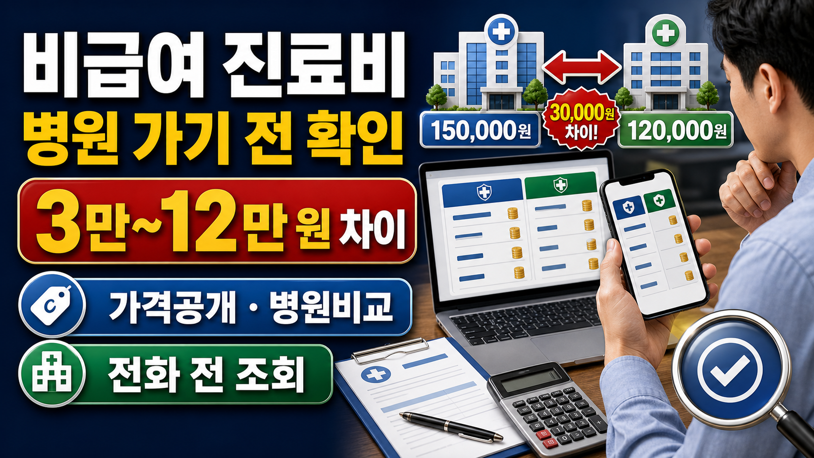 비급여 진료비, 병원 가기 전에 미리 확인하는 법 핵심 키워드 썸네일