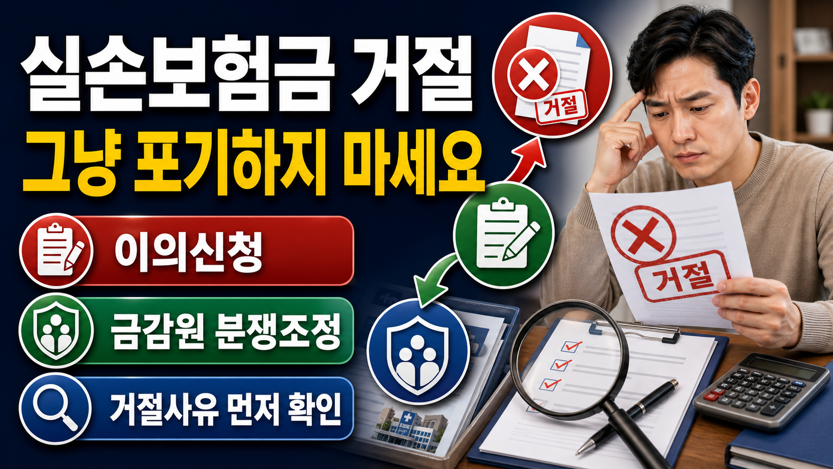 실손보험금 지급 거절당했을 때, 순서대로 대응하는 법