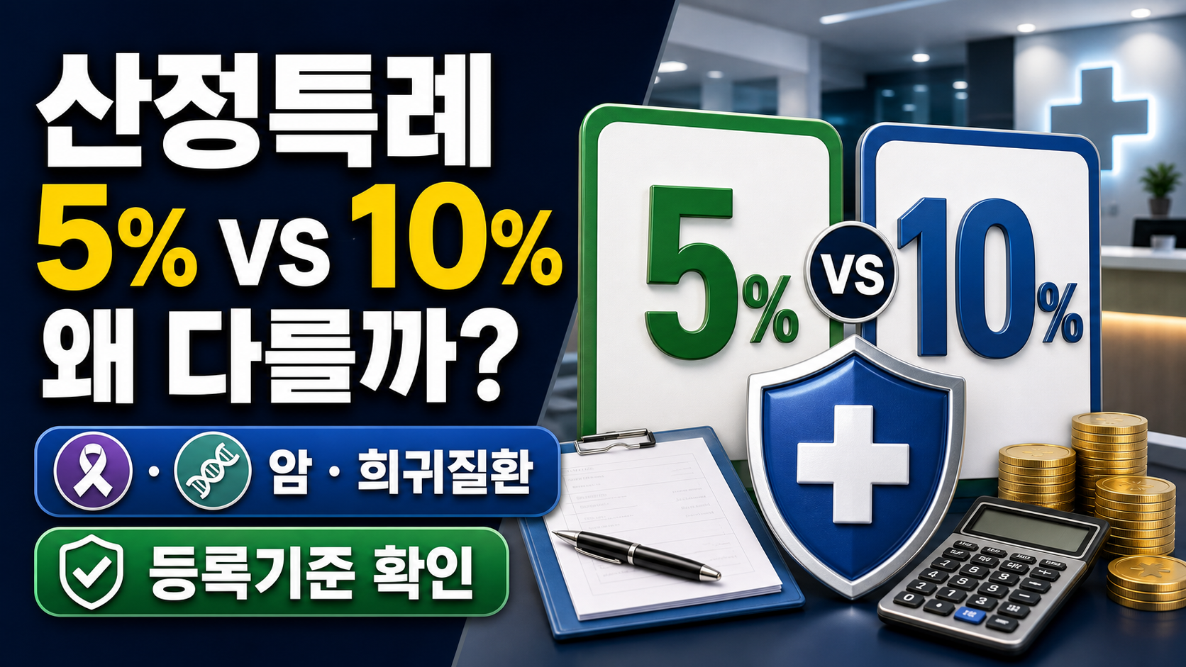 희귀질환과 중증질환 산정특례, 본인부담률이 왜 다를까