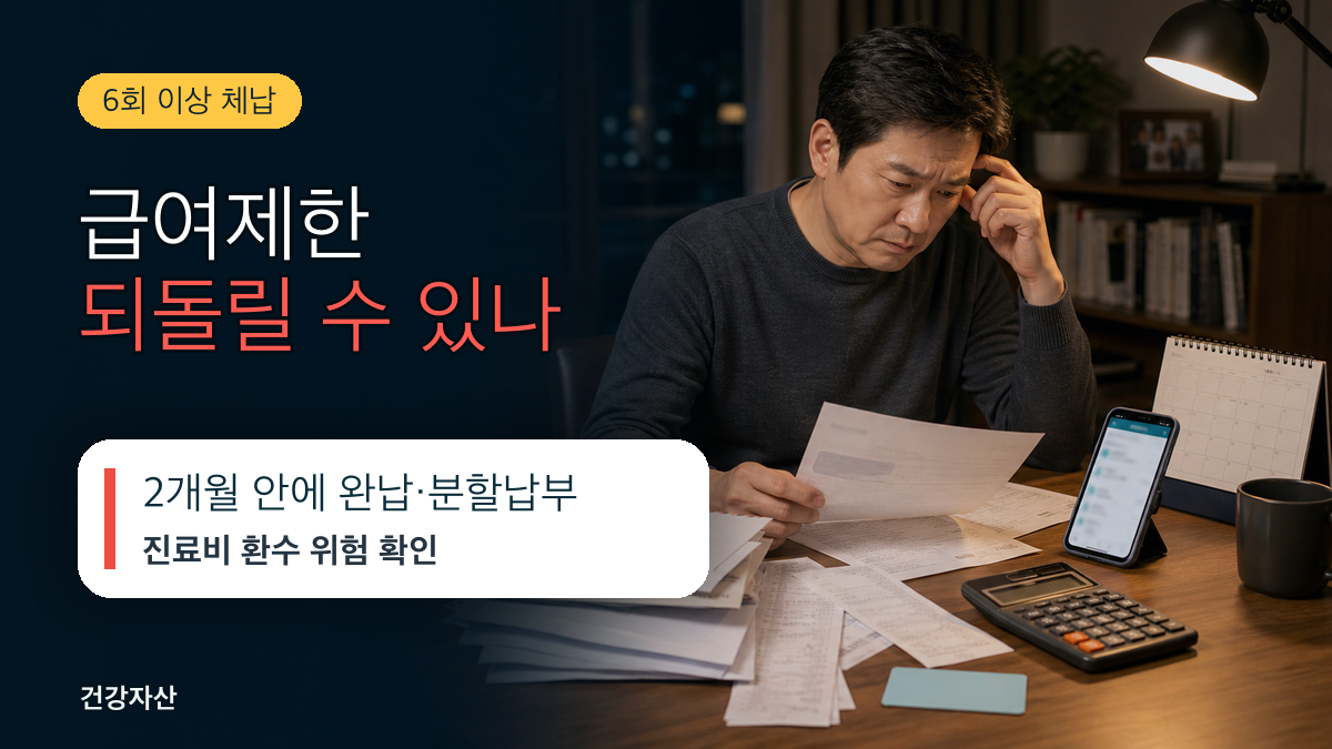 건강보험료 체납하면 생기는 일, 급여제한과 해제 방법