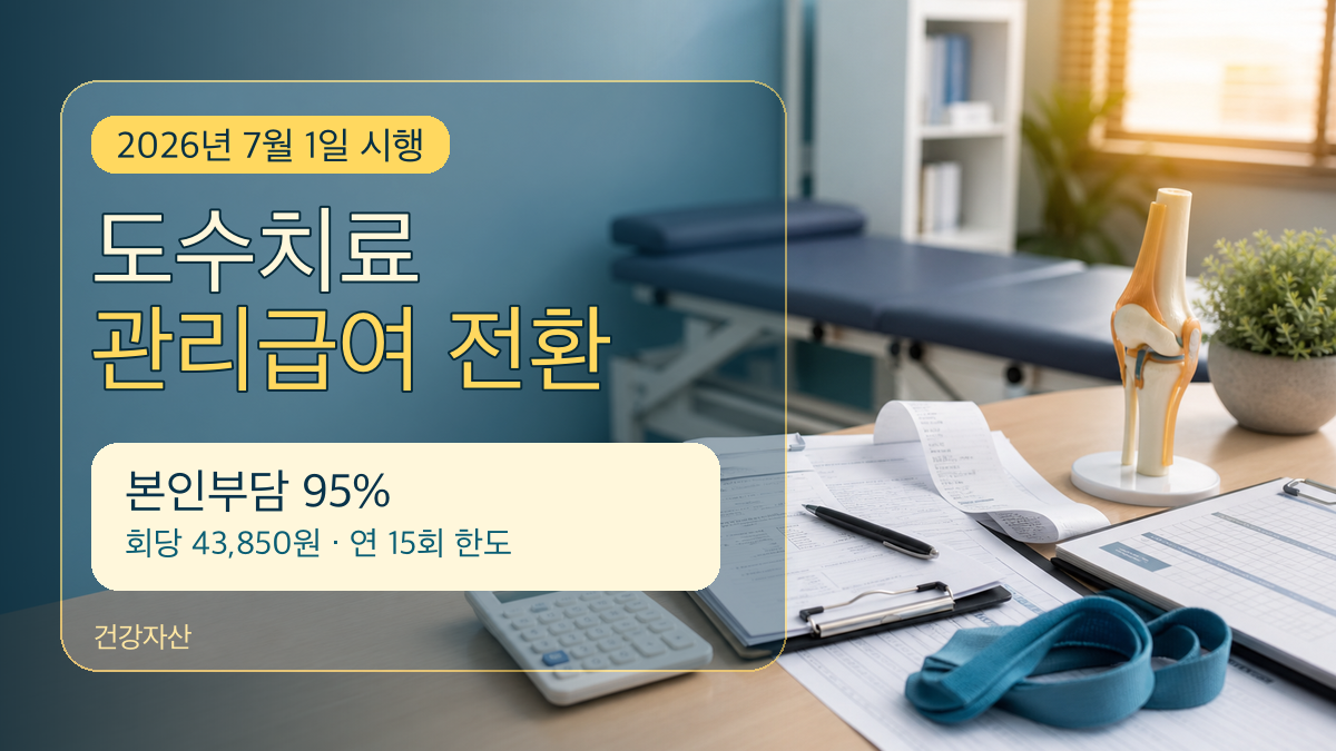 도수치료 관리급여 전환, 무릎·어깨 치료비 얼마나 달라질까