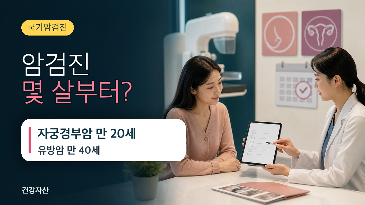 국가암검진 대상 나이, 유방암·자궁경부암은 언제 받아야 할까
