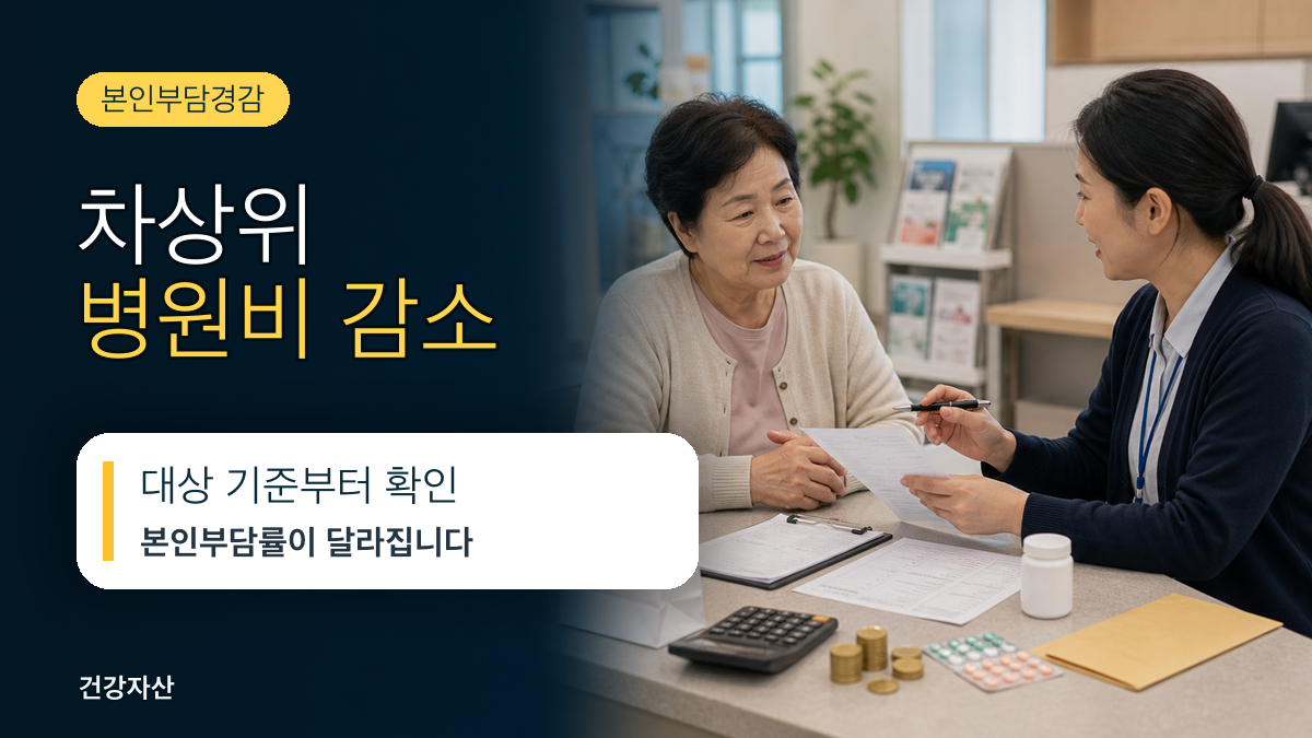 차상위 본인부담경감대상자, 대상 기준과 본인부담률은 얼마나 줄어들까