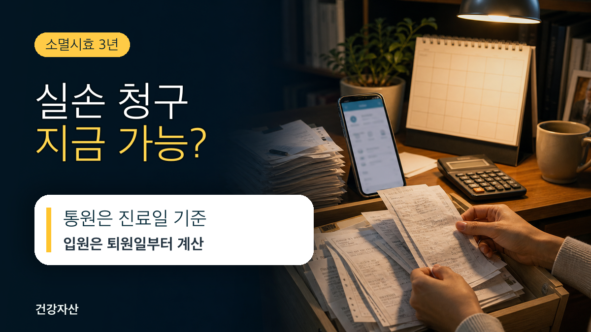 실손보험금 청구, 언제까지 가능할까? 3년 소멸시효 계산법