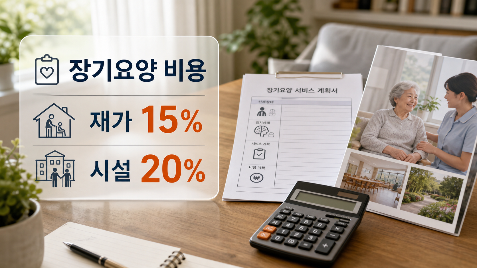 장기요양등급별 본인부담률, 방문요양·주간보호 월 비용 비교