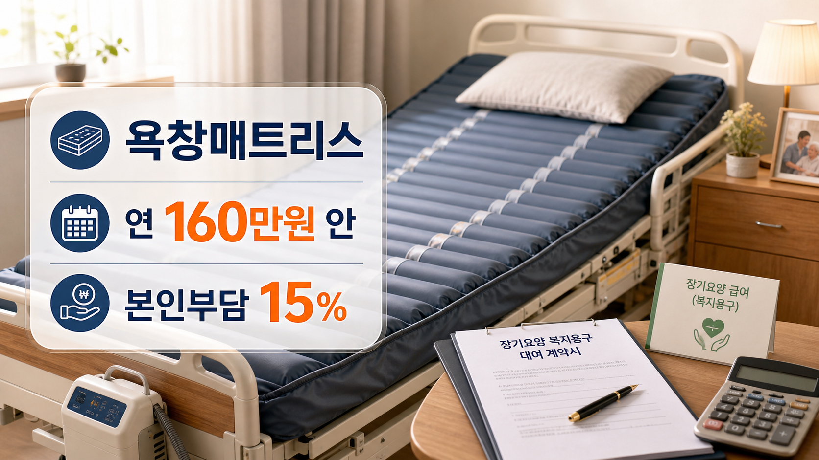 욕창예방 매트리스 대여, 장기요양 복지용구 본인부담금