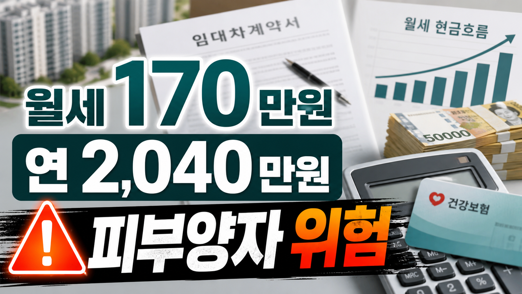 피부양자 임대소득 기준, 월세 받기 전 건보료 계산