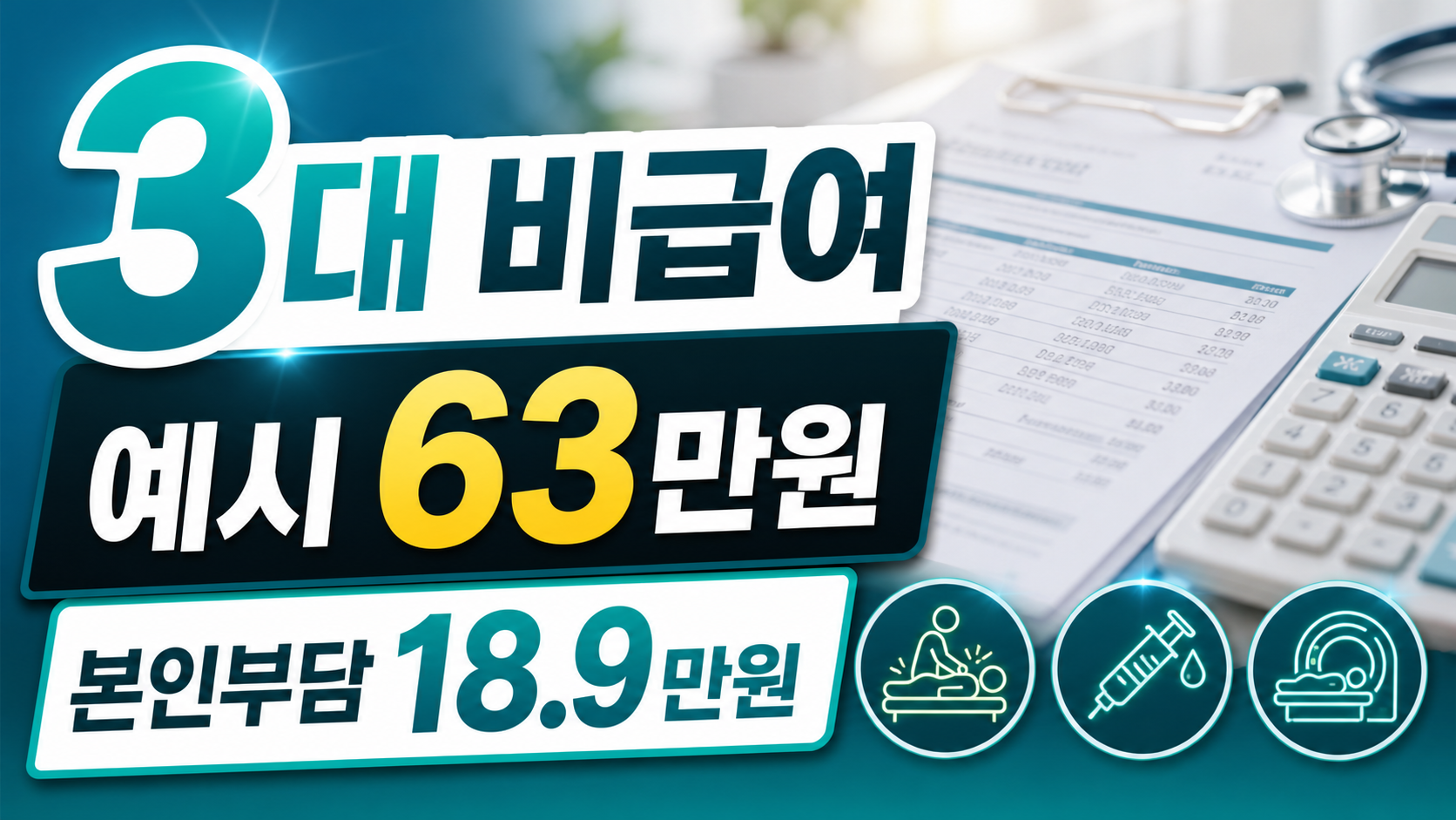 3대 비급여 예시 63만원 본인부담 18.9만원 썸네일