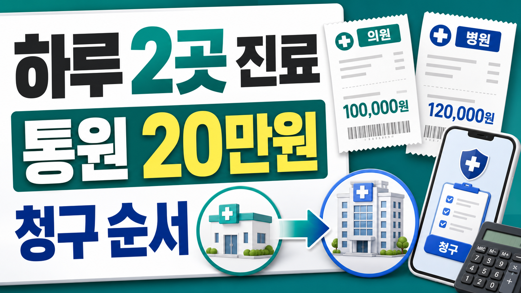 하루 2곳 진료 통원 20만원 청구 순서 썸네일