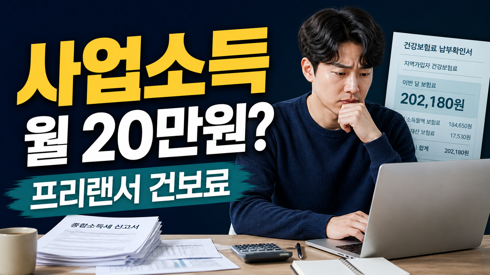 프리랜서 건강보험료, 사업소득 신고 전 예상보험료 계산