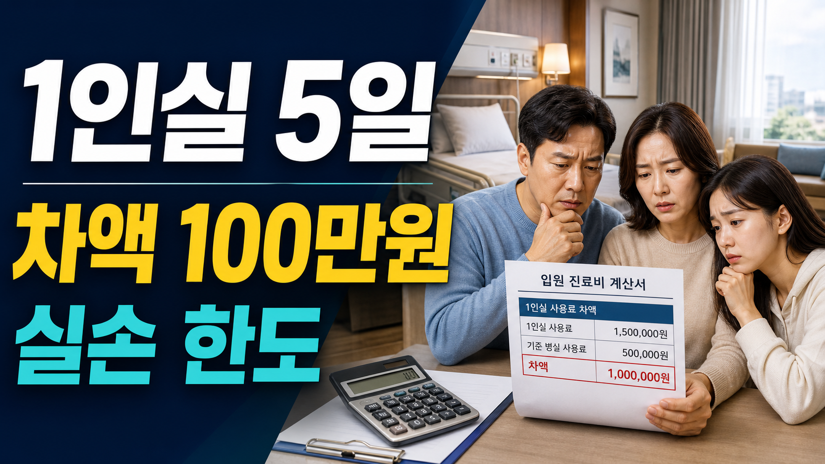 급여 병실이 없을 때 상급병실료, 실손보험 한도 확인