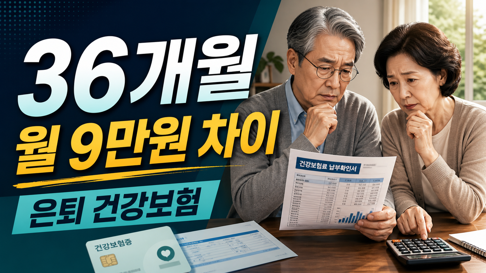 60대 은퇴 직후 건강보험, 임의계속가입 36개월 손익 계산