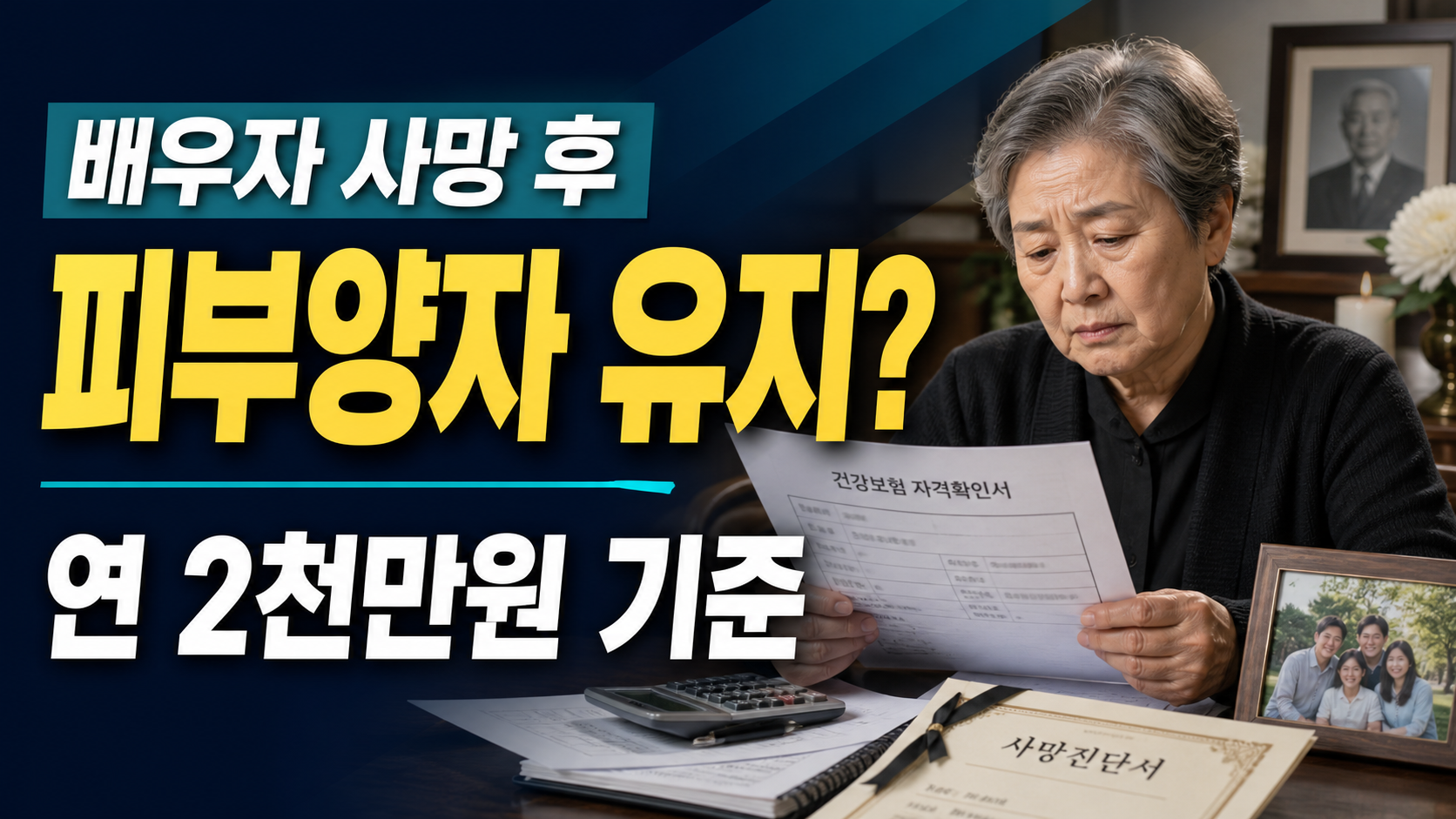 배우자 사망 후 건강보험 피부양자, 지역가입 전환 대비