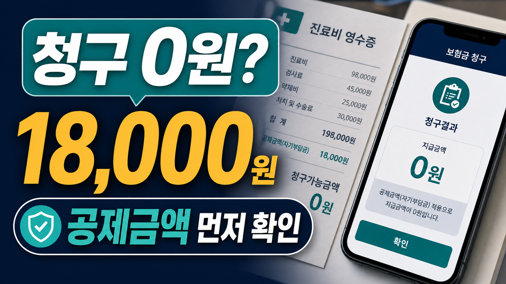 실손보험 청구했는데 0원, 공제금액 때문에 못 받는 경우