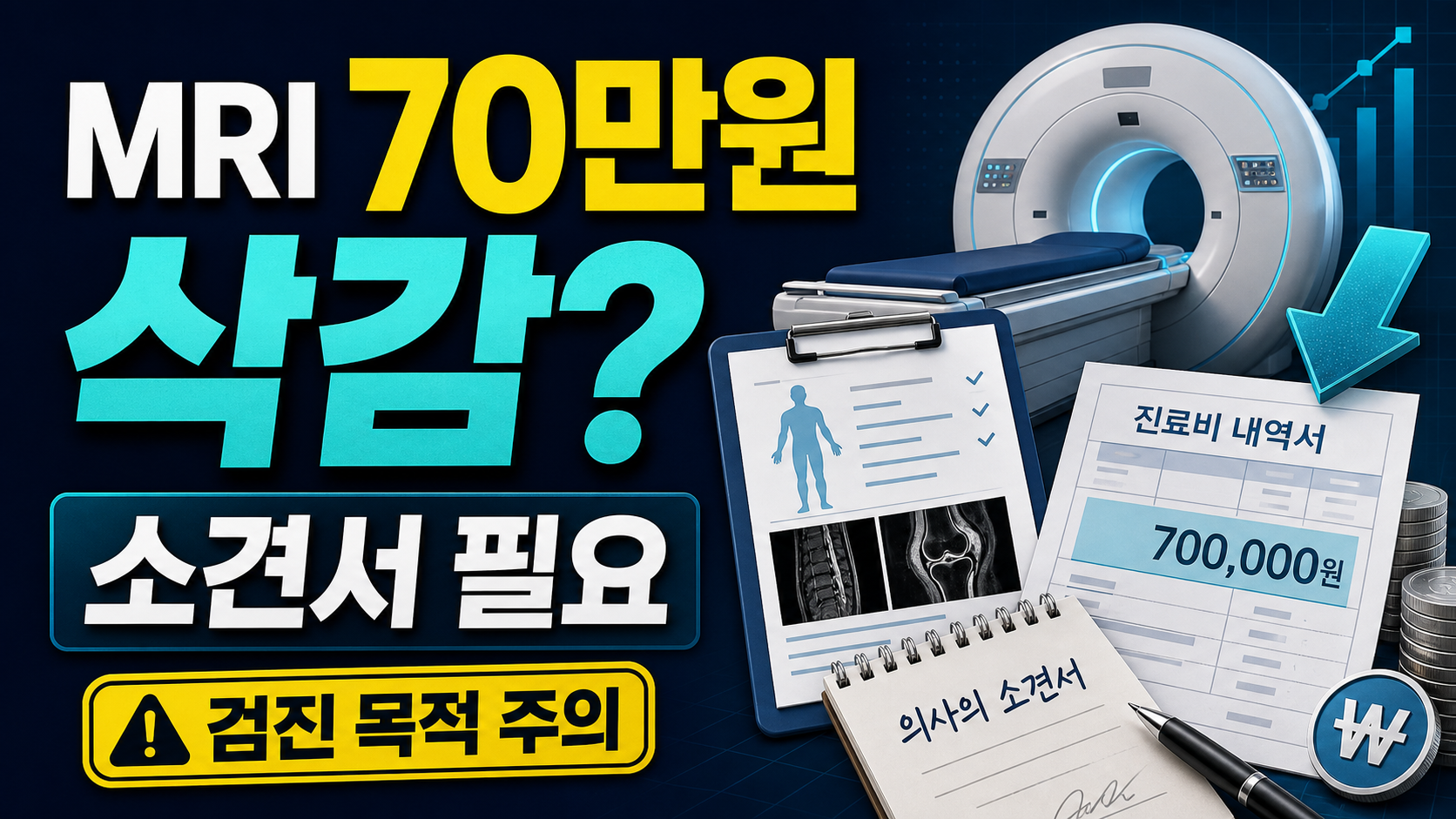 MRI 찍었는데 실손보험 삭감, 의사소견서가 필요한 경우