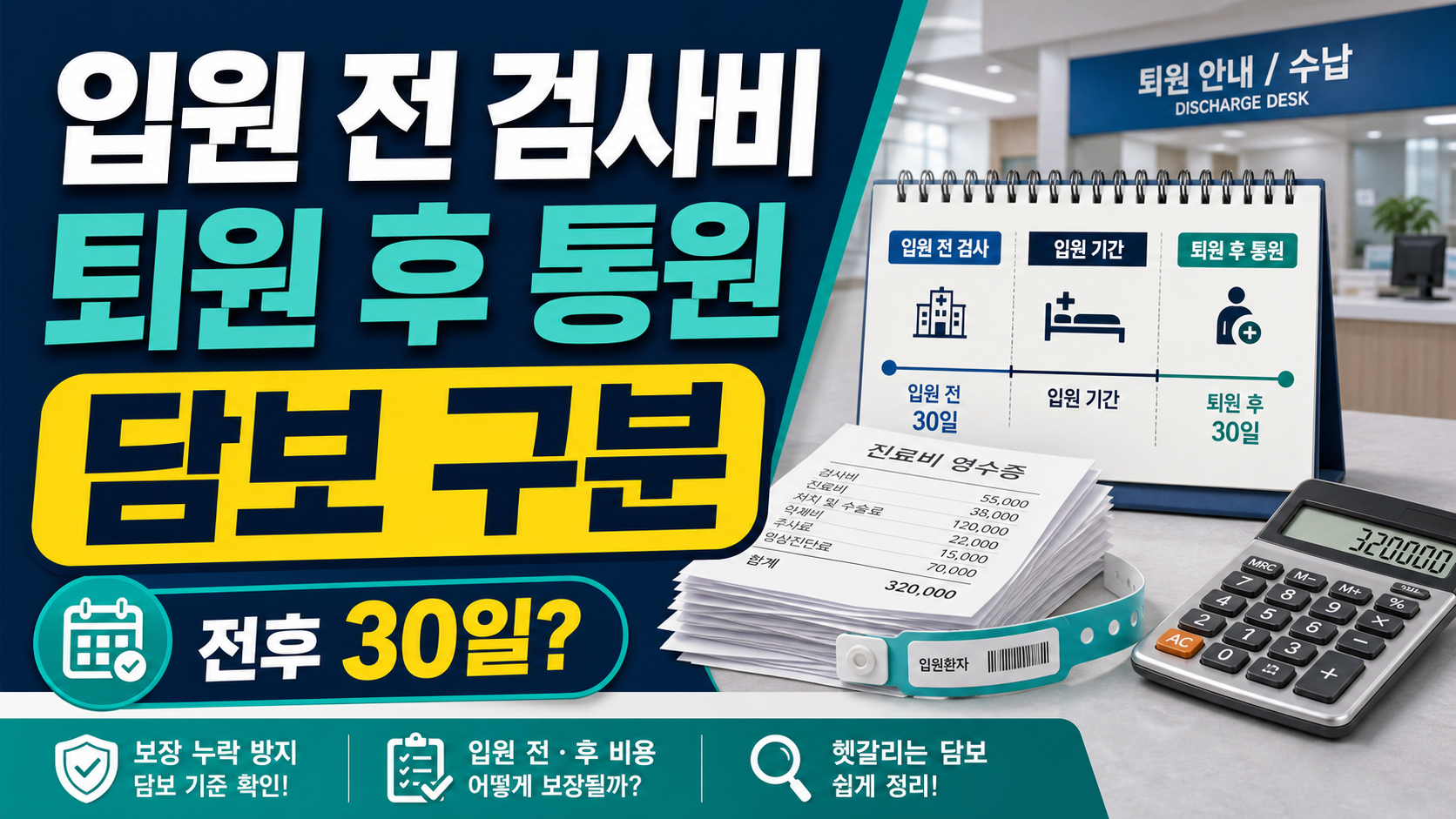 입원 전 검사비와 퇴원 후 통원비, 실손보험에서 묶일까