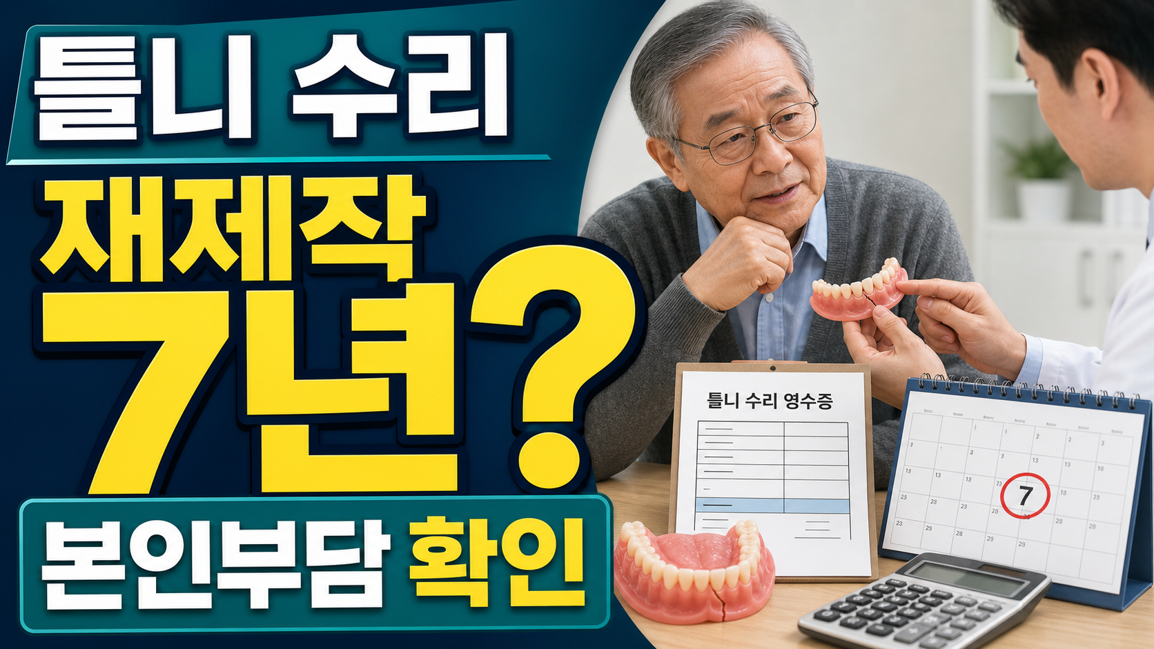 틀니 수리 재제작 7년 본인부담 확인 썸네일