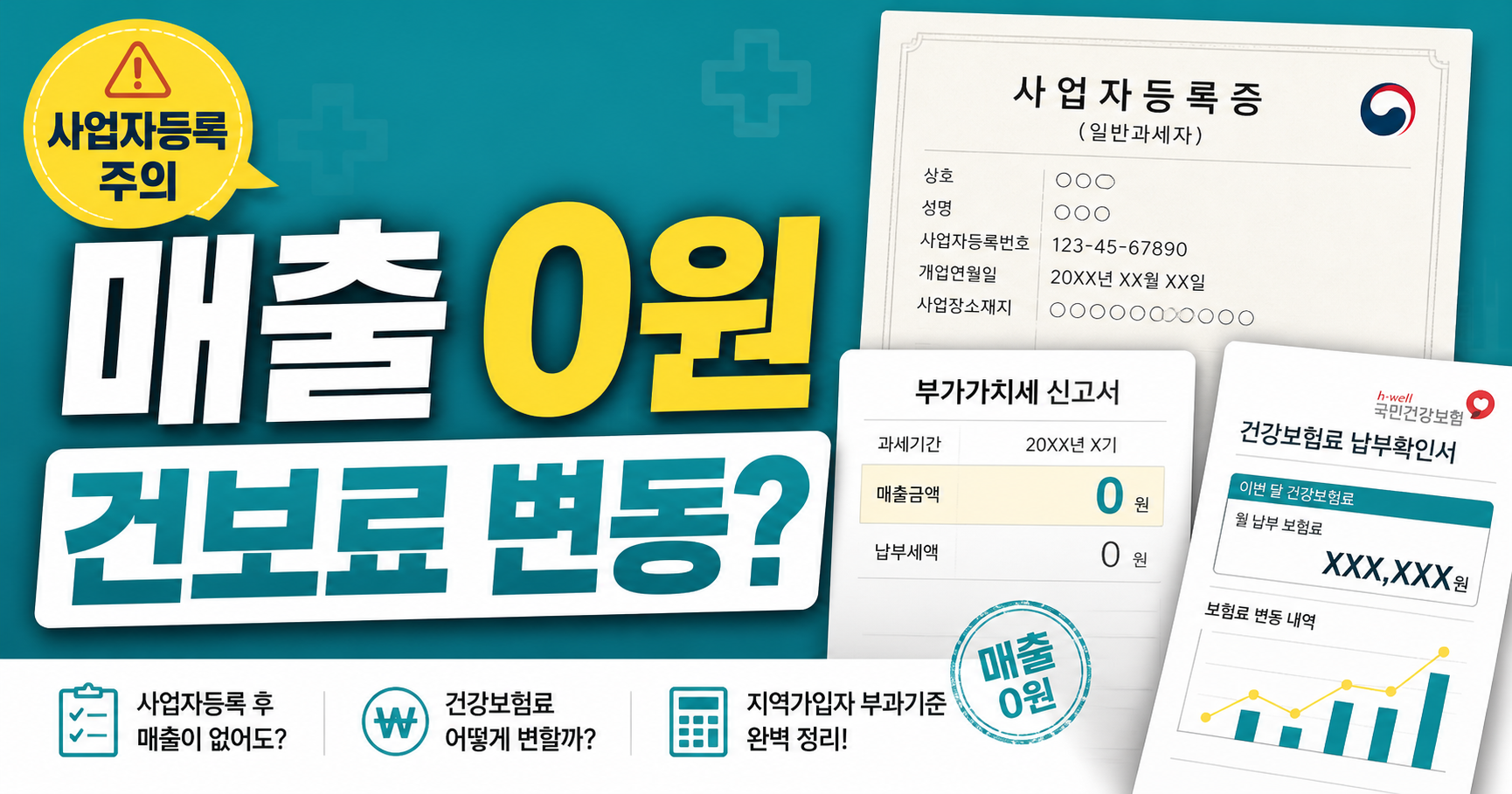 매출 0원 사업자등록, 건강보험료가 바뀌는 이유