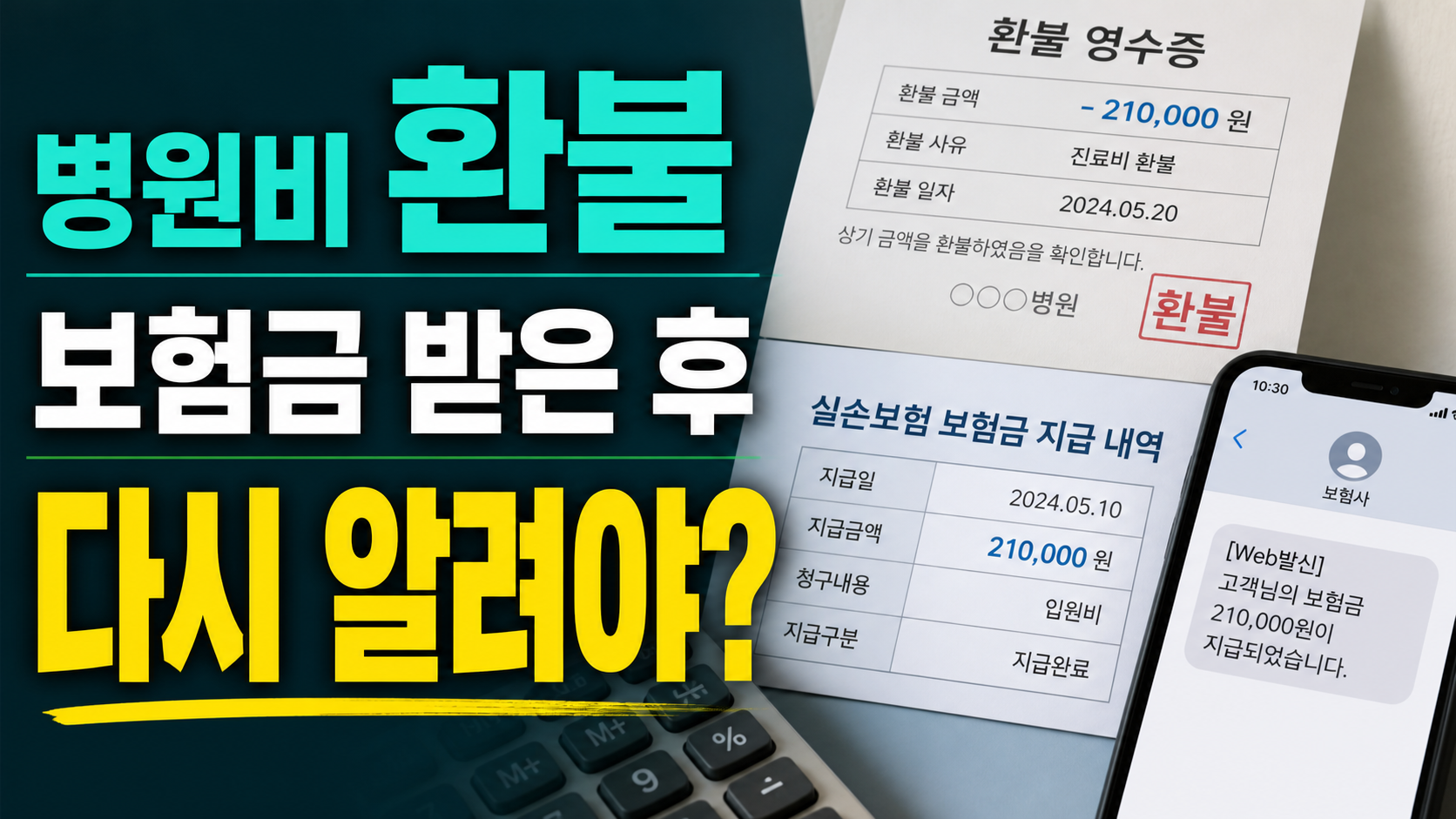 보험금 청구 후 병원비 환불, 실손보험사에 다시 알려야 할까