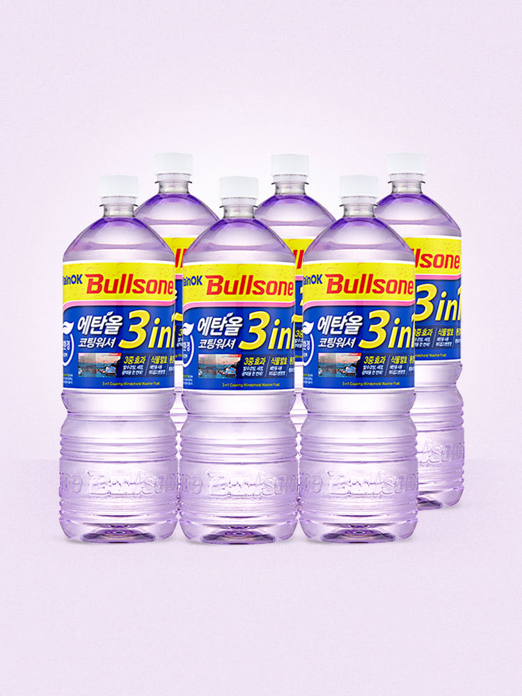 [불스원] 레인OK 에탄올 3in1 코팅 워셔액 1800ml 6개