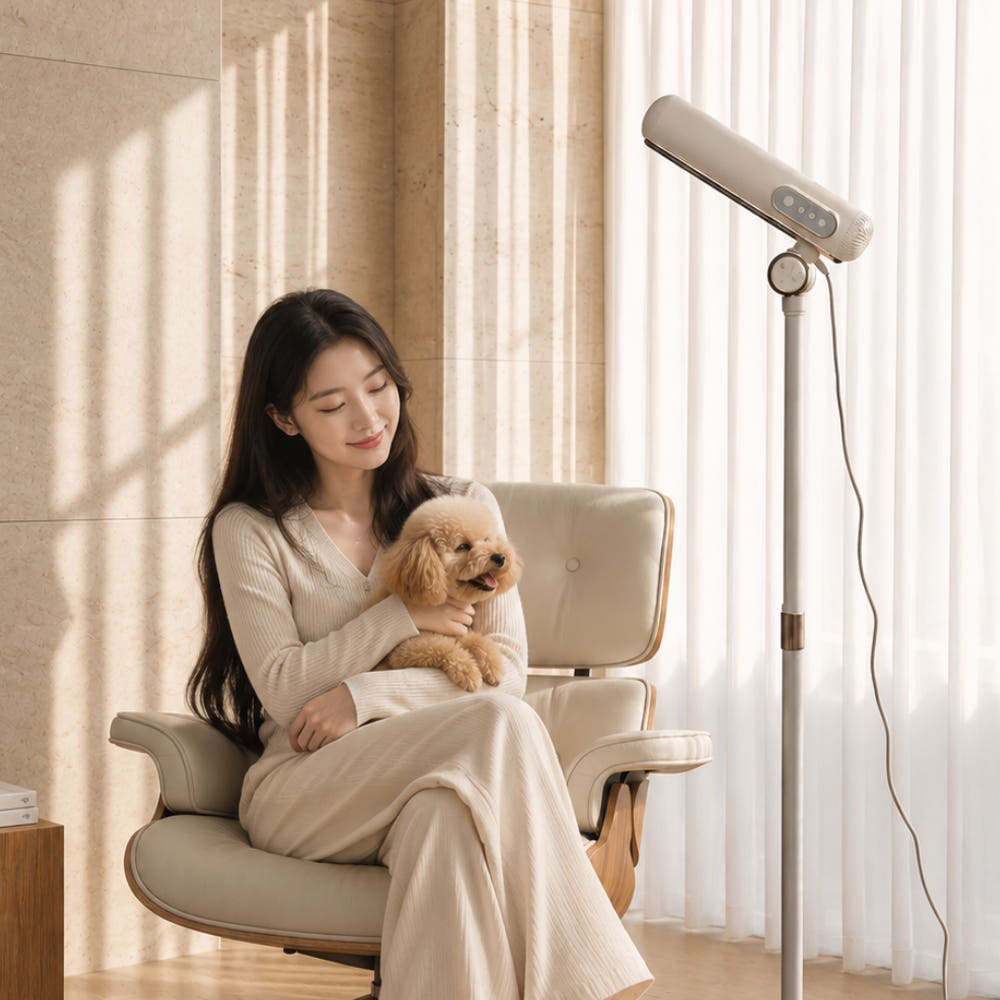 [예약판매]제니퍼룸 BLDC 스탠딩 헤어드라이기 프로 핸즈프리 스탠드 드라이어 가정용미용실 : 제니퍼룸
