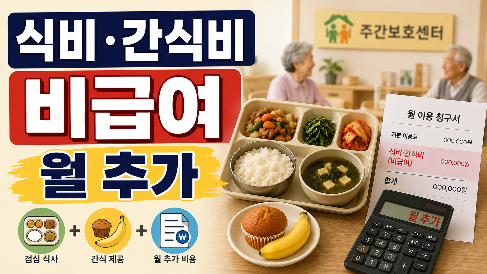주야간보호 식비·간식비, 하루 얼마가 비급여일까