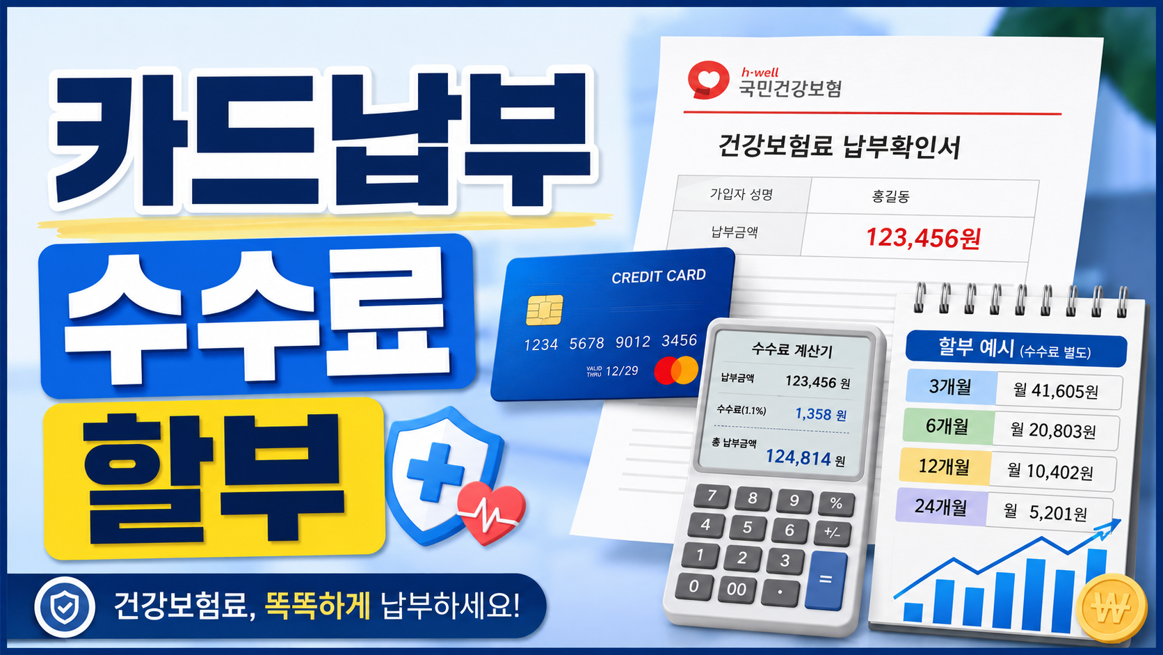 건강보험료 카드납부, 할부와 수수료 먼저 볼 것
