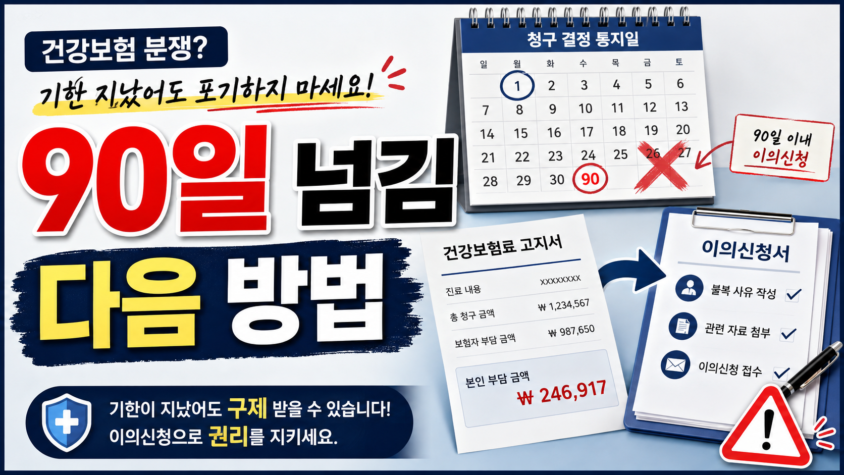 건강보험 이의신청 90일 지났을 때, 아직 방법 있을까