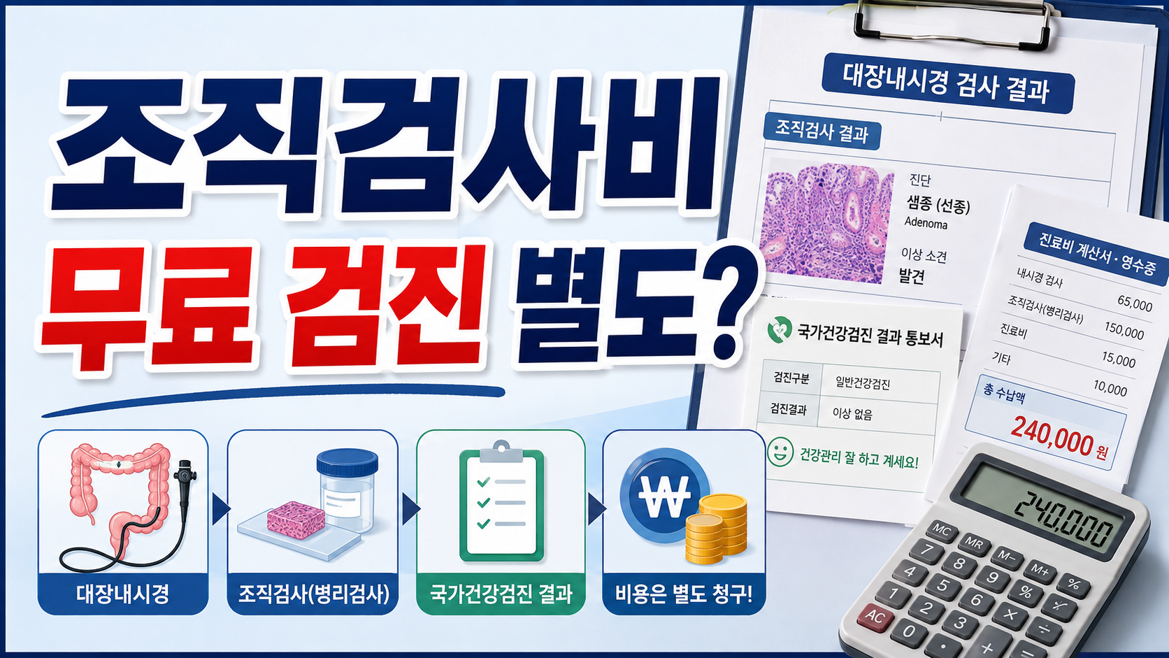 국가검진 후 조직검사 8만원, 왜 추가 결제할까