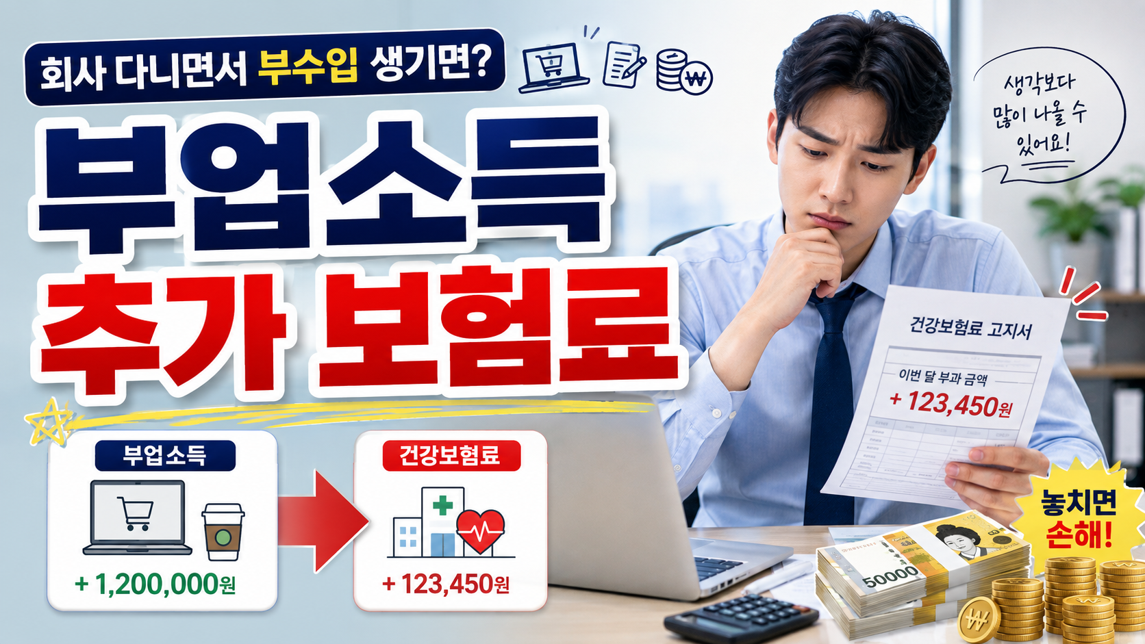 부업소득 300만원, 직장 건강보험료 추가 고지될까