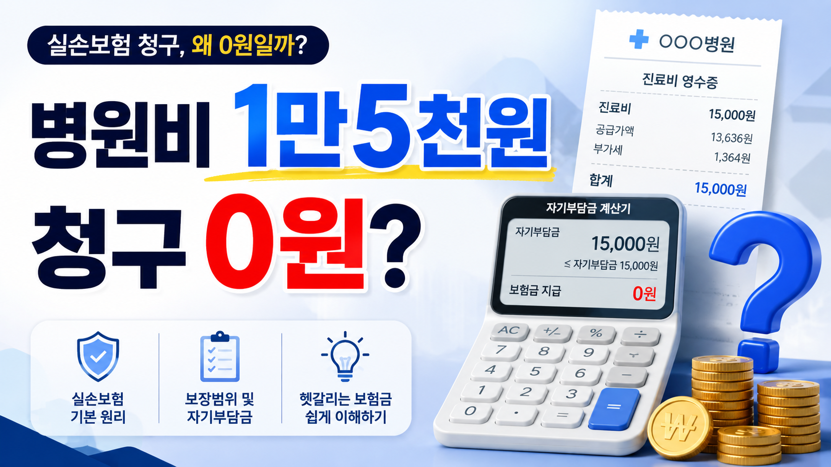 실손보험 1만5천원 청구, 공제 후 받을 돈이 있을까