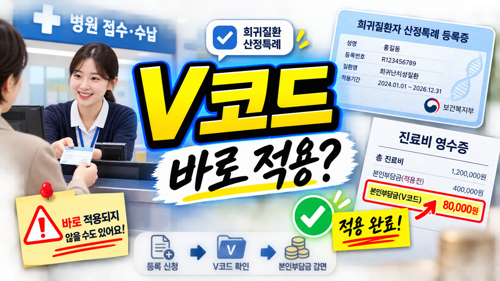 산정특례 V코드가 영수증에 없을 때 확인할 것