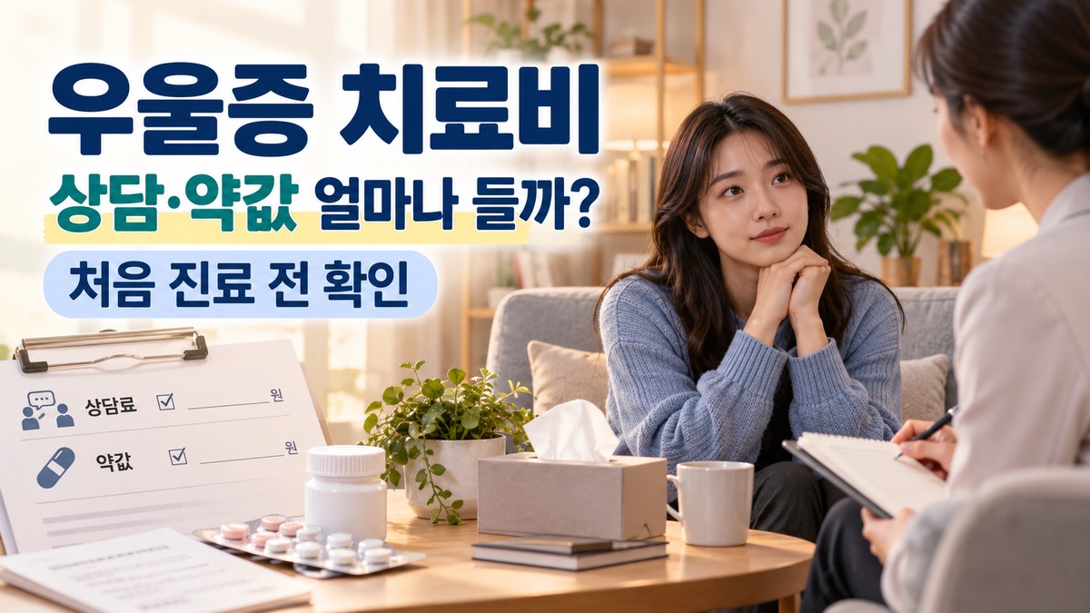 우울증 치료비, 상담치료와 약물치료 비용 구조 차이