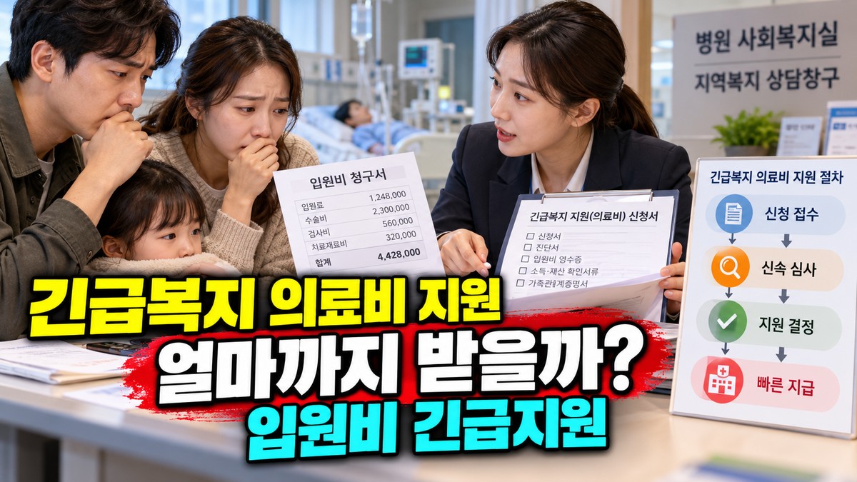 긴급복지지원 의료비 항목, 얼마까지 얼마나 빨리 받을까