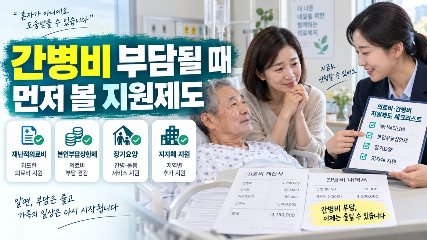 간병비가 부담될 때 먼저 확인할 지원제도는 무엇일까?
