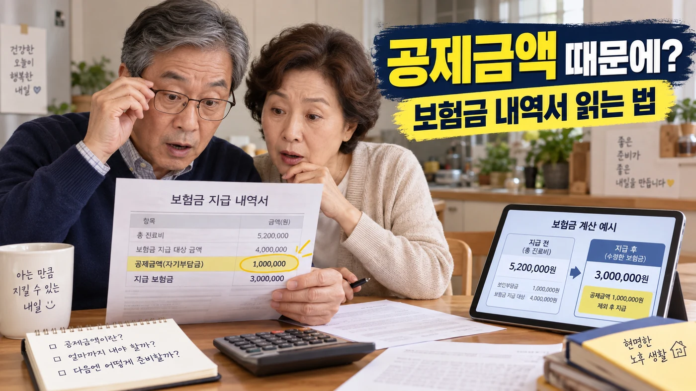 보험금 지급내역서에서 공제금액을 어떻게 읽어야 할까?