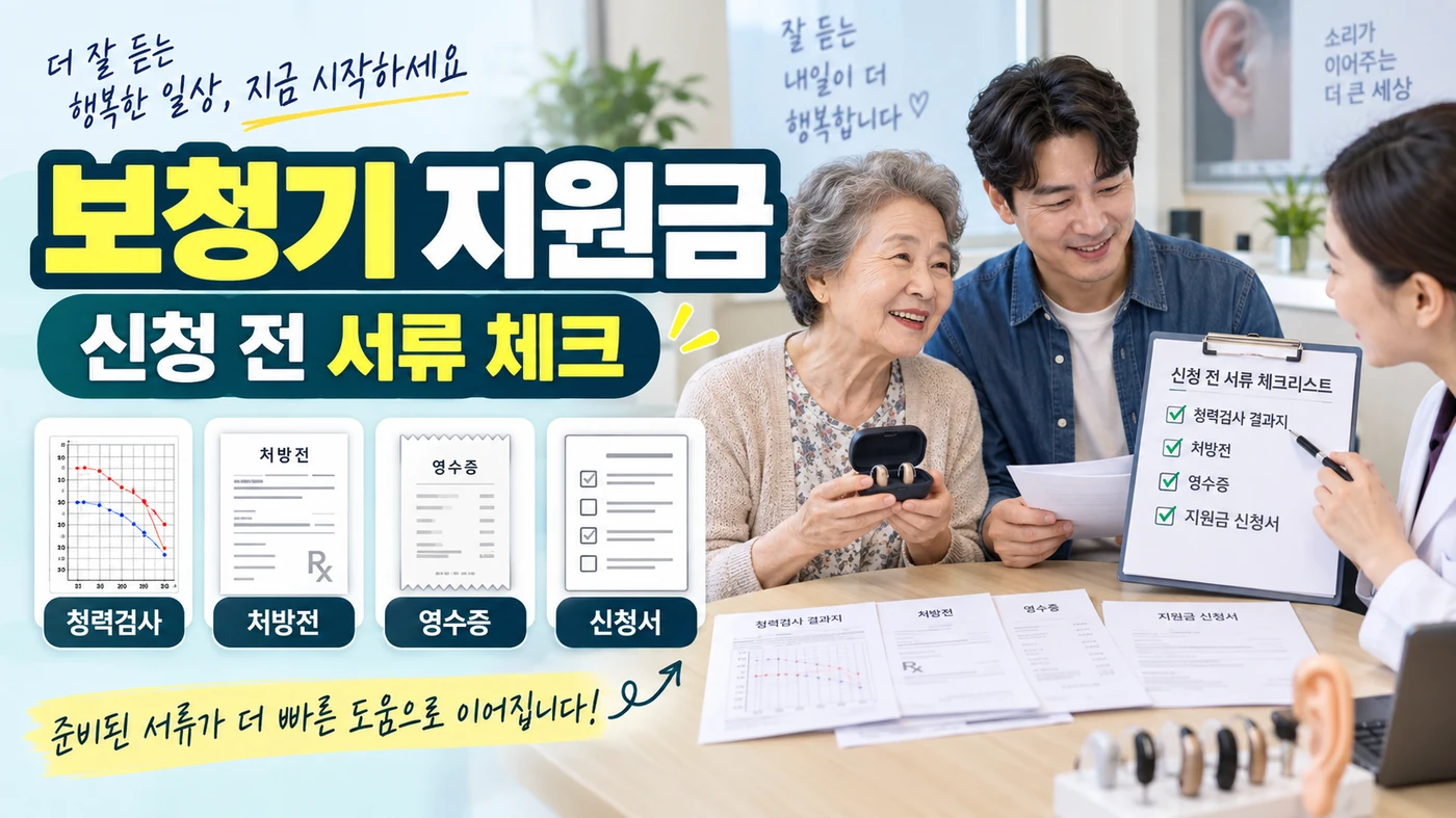 보청기 지원금을 신청하기 전에 어떤 서류를 준비해야 할까?