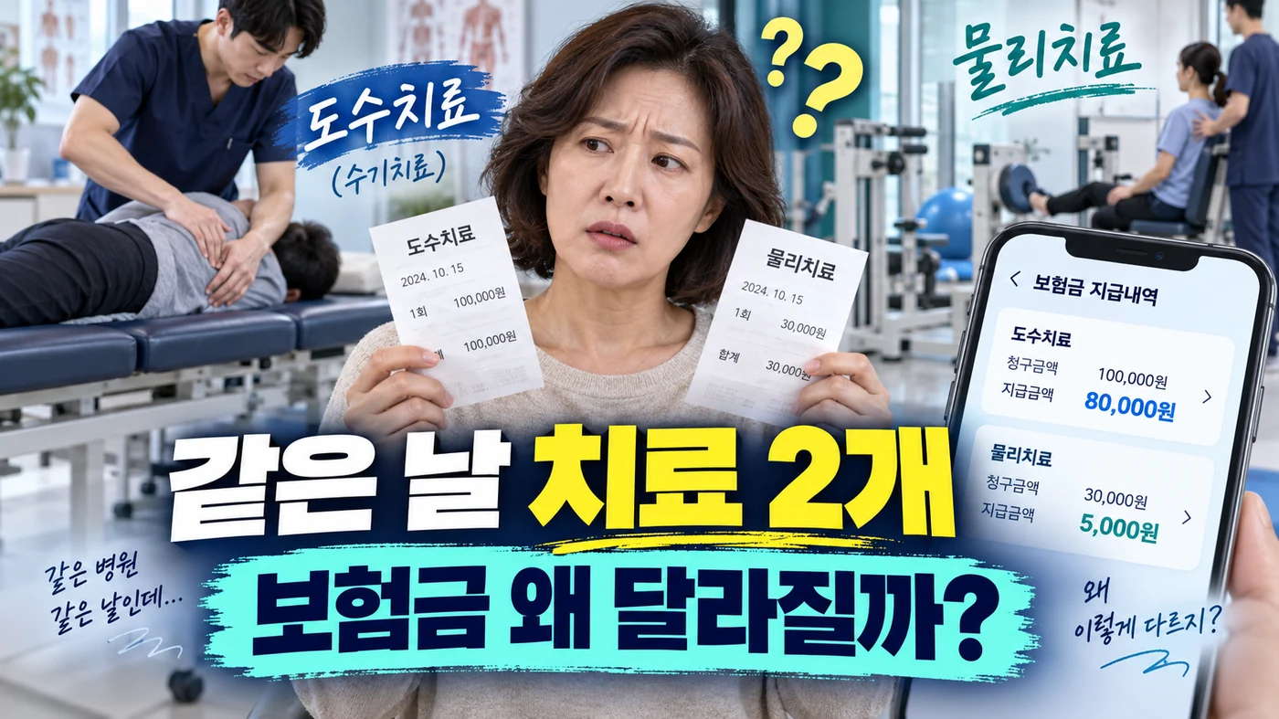 도수치료와 물리치료를 같은 날 받으면 보험금은 어떻게 달라질까?