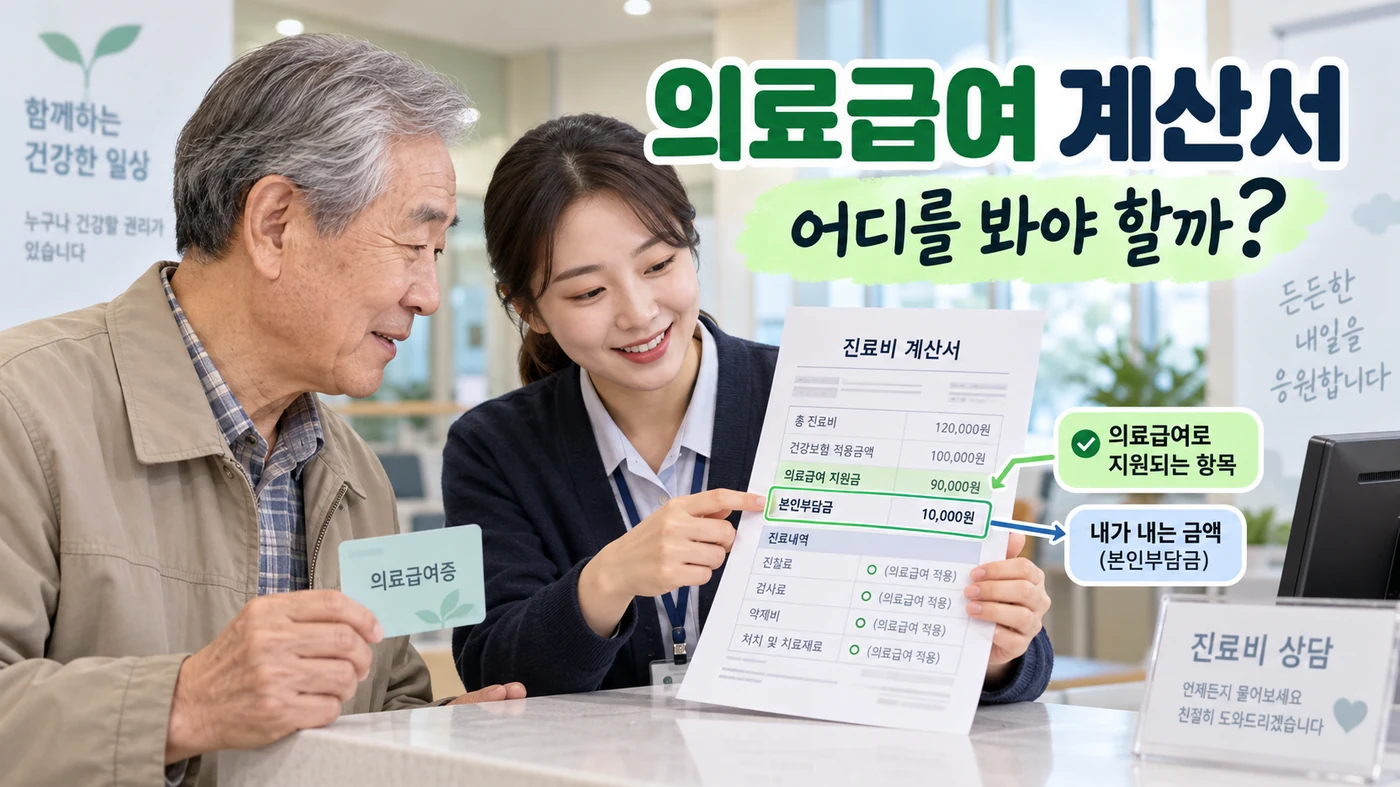의료급여 수급자는 병원비 계산서를 어떻게 확인해야 할까?