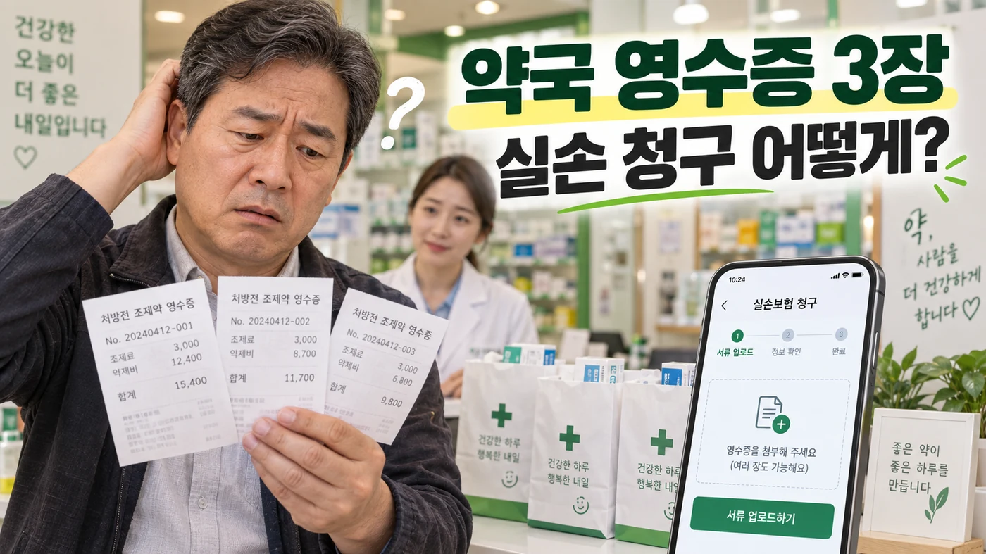 약제비 영수증이 여러 장일 때 실손보험은 어떻게 청구해야 할까?